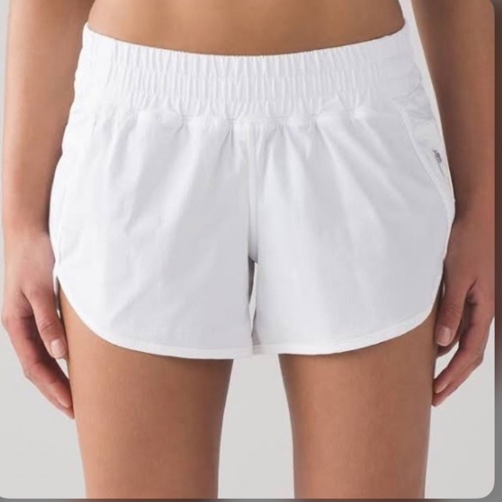 White Lulu Lemon Shorts